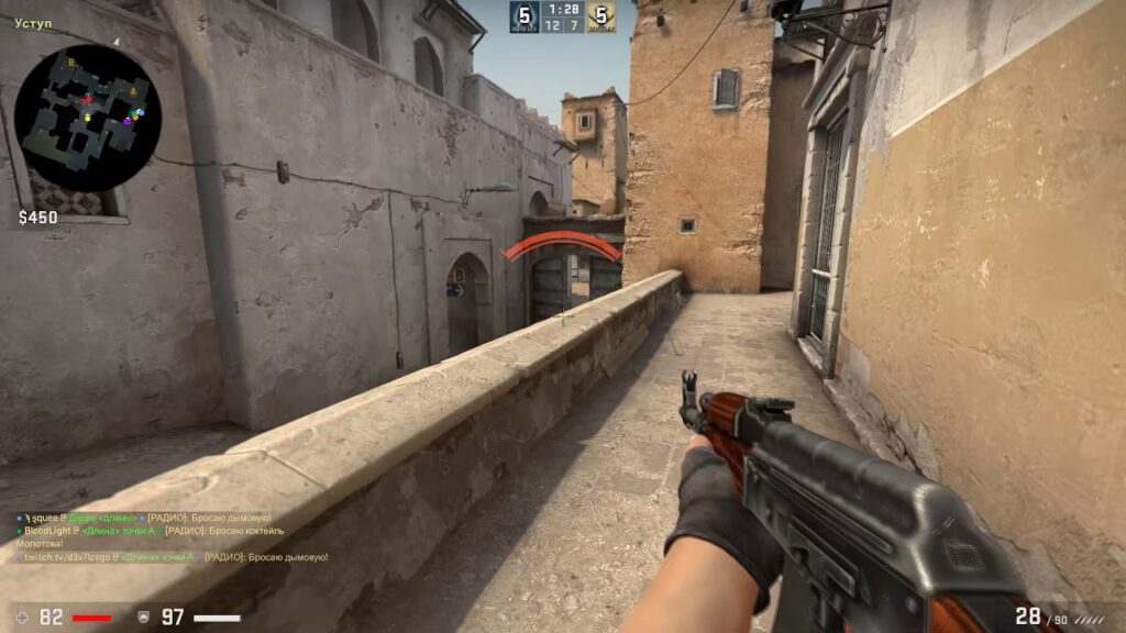 Screenshot de partida no jogo CS:GO