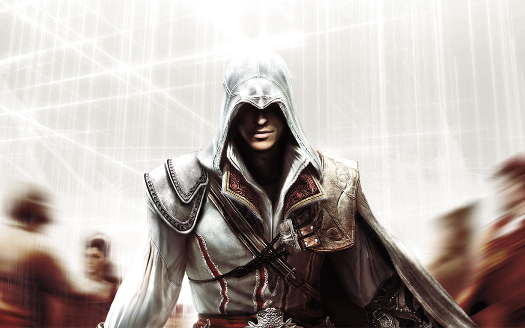 Capa da franquia Assassin's Creed, produzido e distribuído por uma desenvolvedora third-party