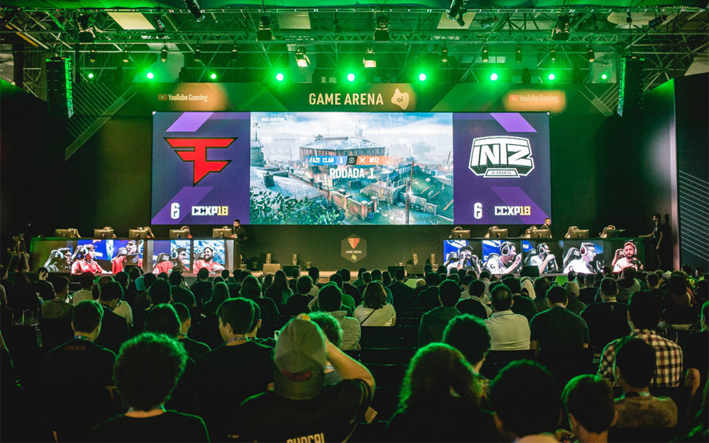 Palco da Game Arena, sessão de games na CCXP