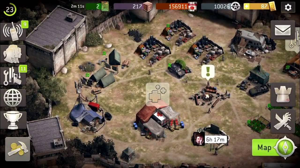 imagem do jogo The Waling Dead No Man's Land, um dos jogos de sobrevivência e RPG mais famosos das plataformas mobile.