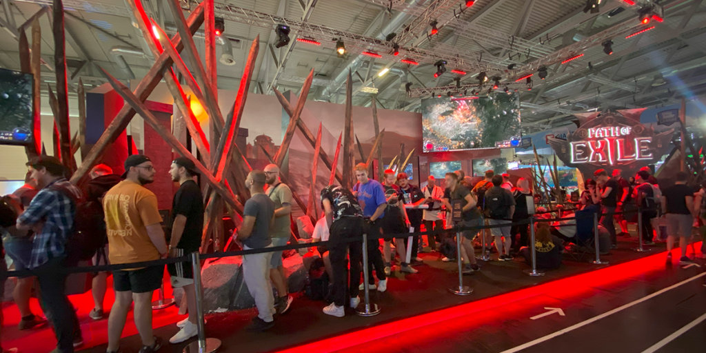 estande do jogo Path of Exile durante a Gamescom 2023